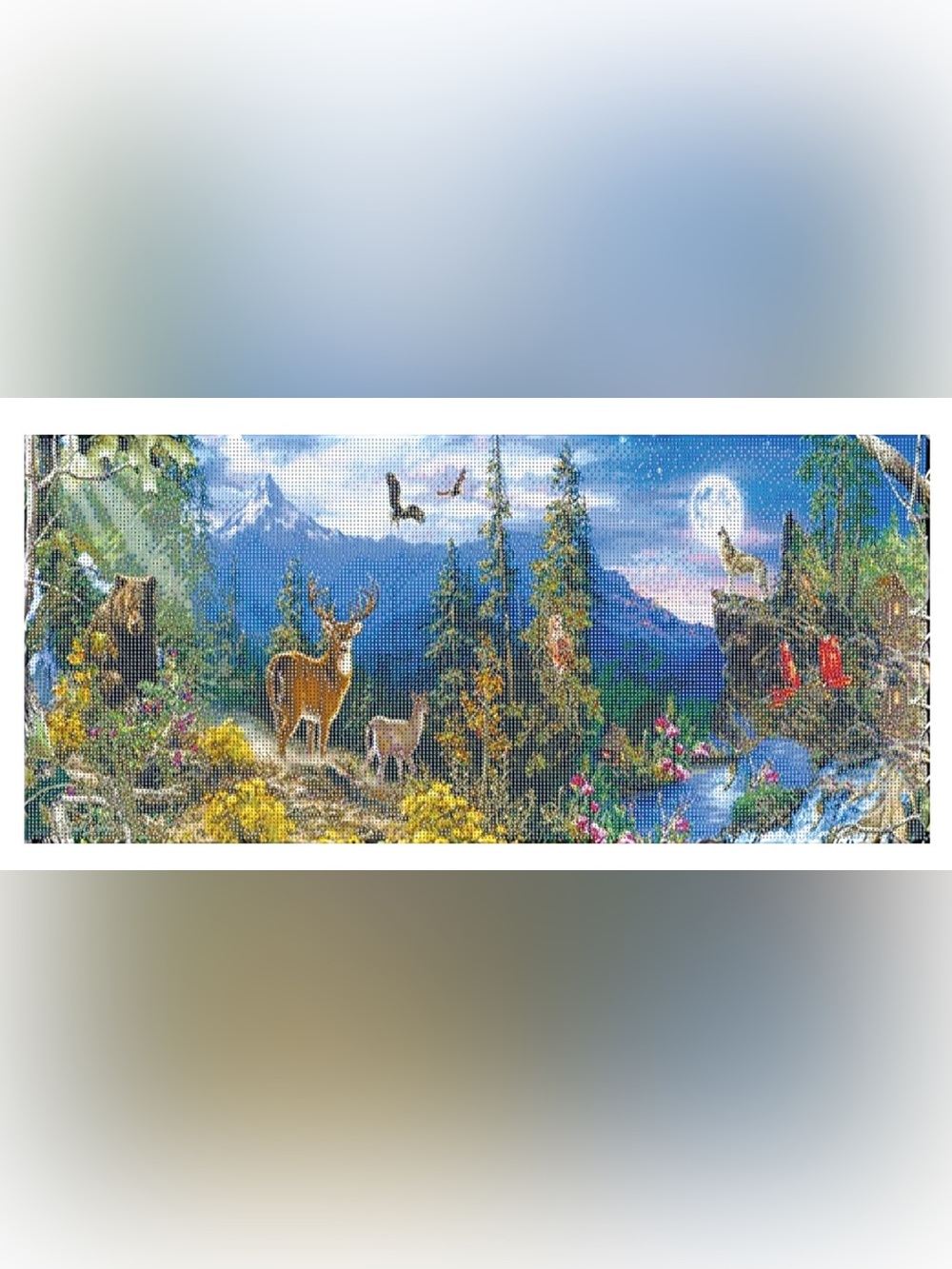 New Lg Forest Majesty Panorama 5D DIY Diamond Painting Kit, 35x12"